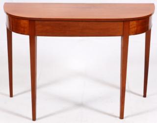 Appraisal: SHERATON CHERRY DEMI LUNE TABLE C SHERATON CHERRY DEMI LUNE