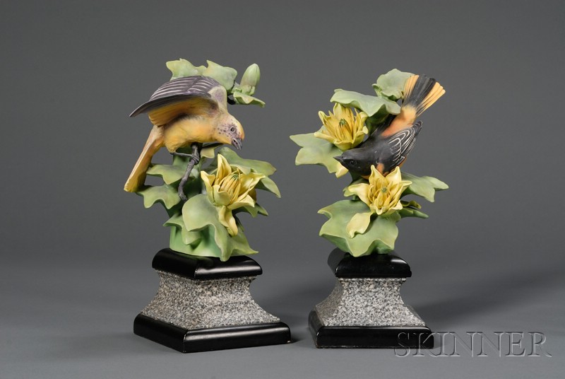 Appraisal: Pair of Royal Worcester Porcelain Dorothy Doughty Models of Birds