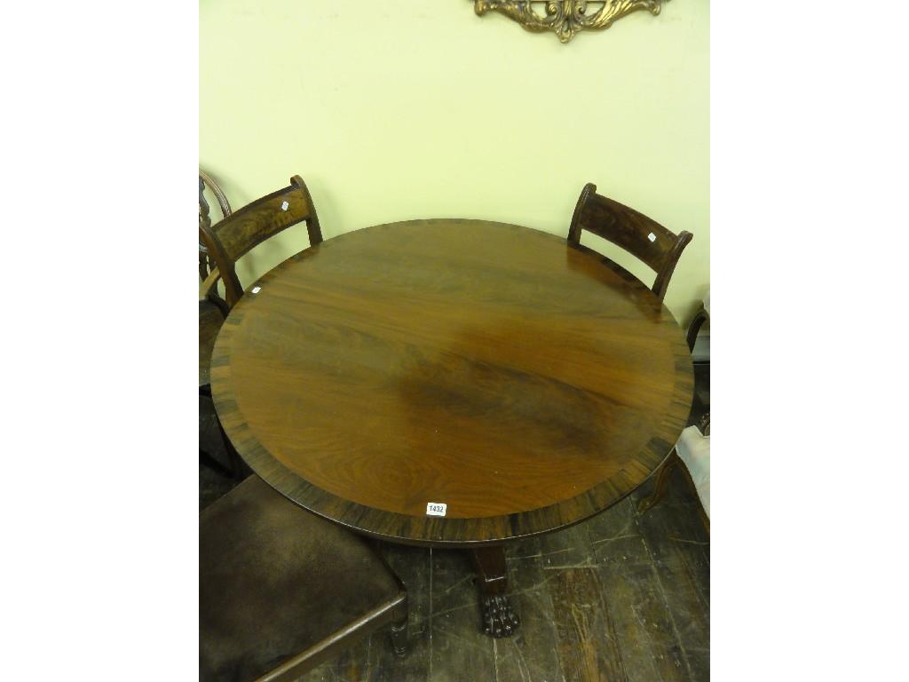 Appraisal: A th century mahogany tilt top breakfast table of circular