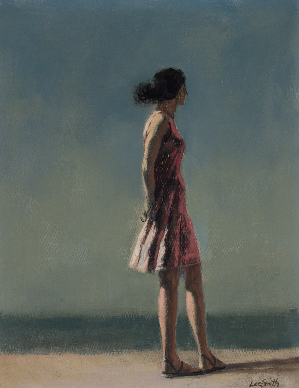 Appraisal: HUGHIE LEE-SMITH American - Standing Woman in Profile Pink oil