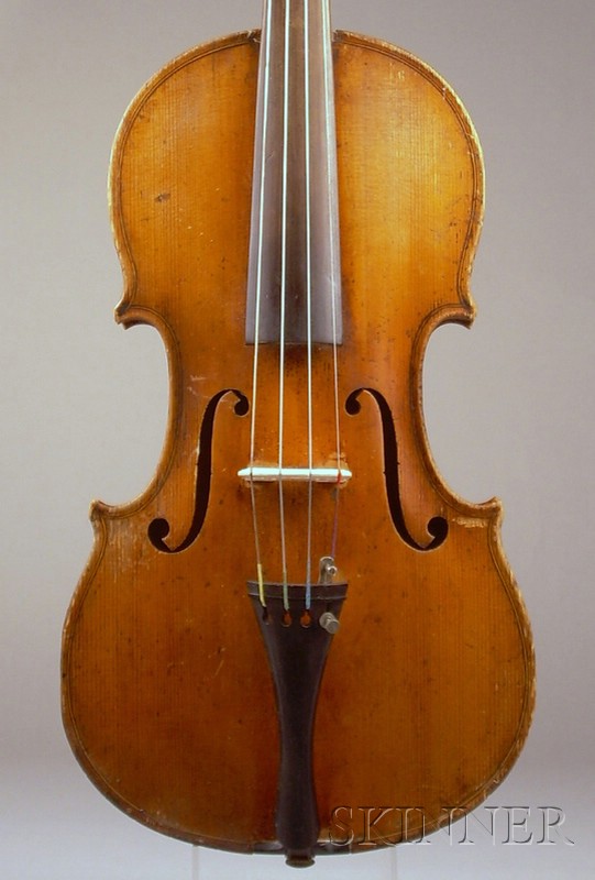 Appraisal: German Violin c length of two-piece back in mm Button