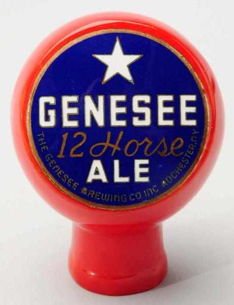 Appraisal: Genessee Horse Ale Beer Tap Knob Bright face with light