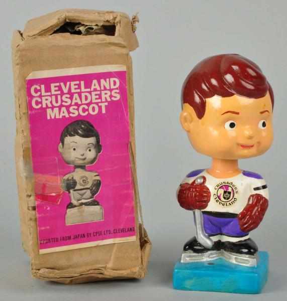 Appraisal: Cleveland Crusaders Hockey Bobbing Head Doll Description One of only