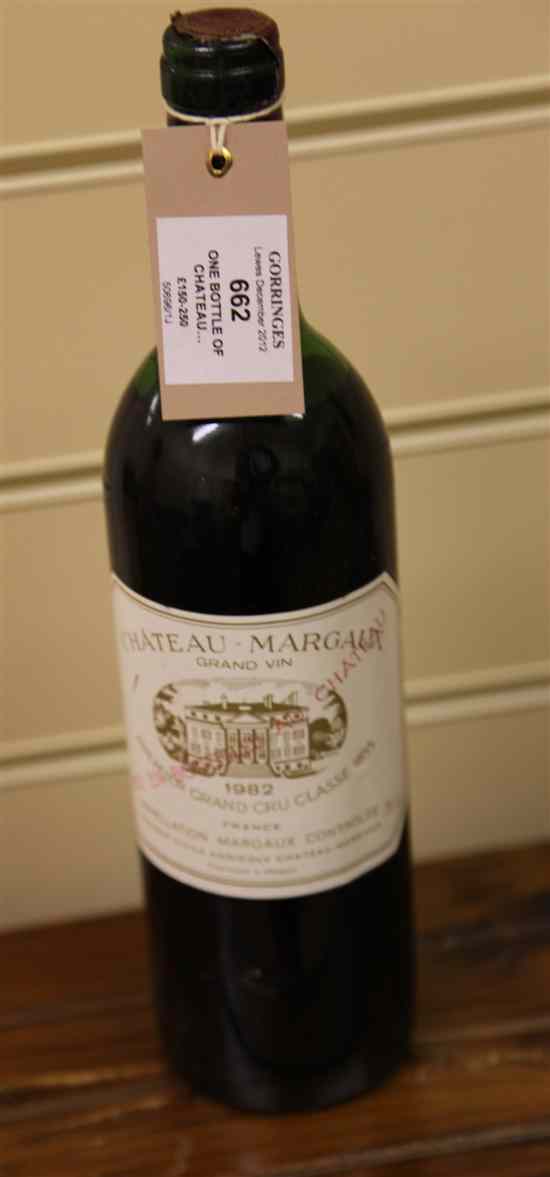 Appraisal: One bottle of Chateau Margaux Premier Cru Classe Margaux Level