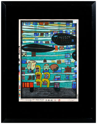 Appraisal: Freidensreich Hundertwasser Austrian - Song of the Whal