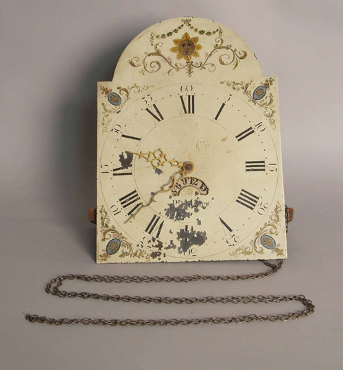 Appraisal: hour tall case clock works signed Peter Miller h w