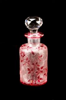 Appraisal: Baccarat Cameo Carved Cranberry Scent Bottle Baccarat French founded circa