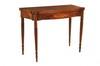 Appraisal: FINE SHERATON MAHOGANY CARD TABLE - Massachusetts Oblong Card Table