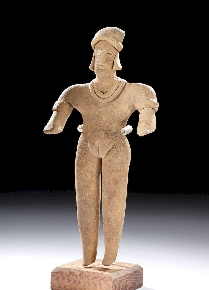 Appraisal: Tall Colima Pottery Standing Female Figure Originally Listed At Pre-Columbian