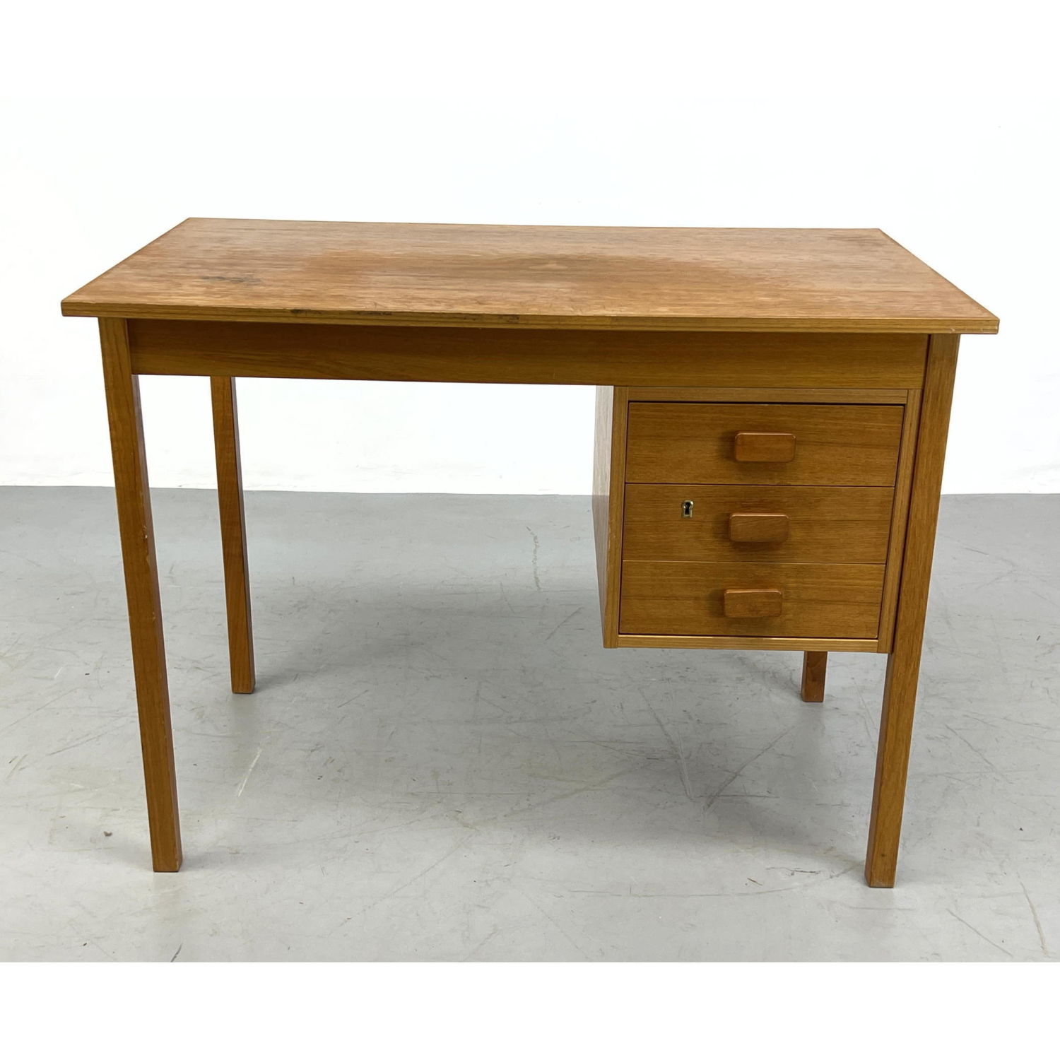 Appraisal: Faarup Danish Modern teak desk Marked Dimensions H inches W