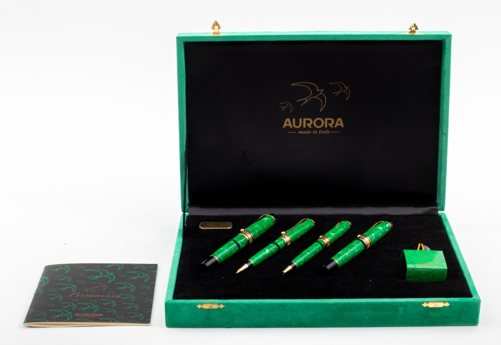 Appraisal: AURORA PRIMAVERA LIMITED EDITION K GOLD PEN SET Italian Aurora