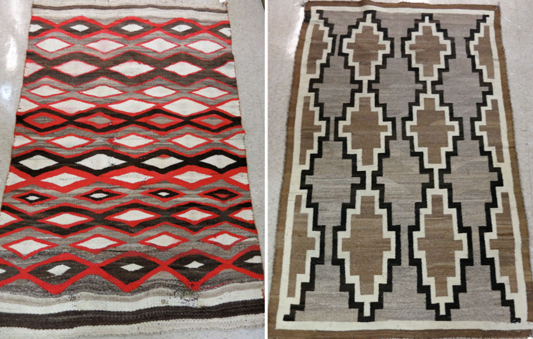 Appraisal: TWO NAVAJO RUGS ' x ' and ' x '