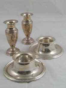 Appraisal: A pair of white metal marked for German silver candle