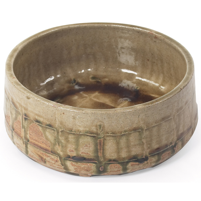 Appraisal: Shoji Hamada bowl Japan broad shape with tooled designs and