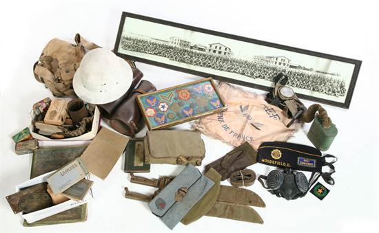 Appraisal: LARGE GROUP OF WW I AND WW II ITEMS Includes