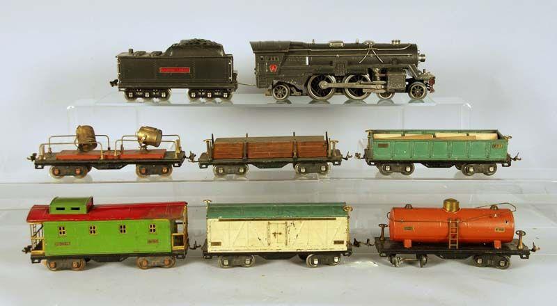 Appraisal: Lionel Pre-War Standard Gauge Tinplate Freigh Description Includes engine with