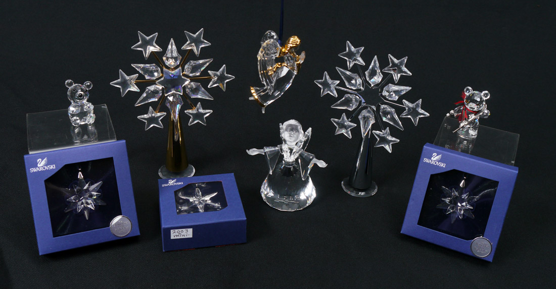 Appraisal: SWAROVSKI CRYSTAL FIGURINES pieces to include ANGEL - Adi Stocker