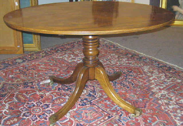 Appraisal: ENGLISH TH CENTURY MAHOGANY BREAKFAST TABLE Plain oval top with