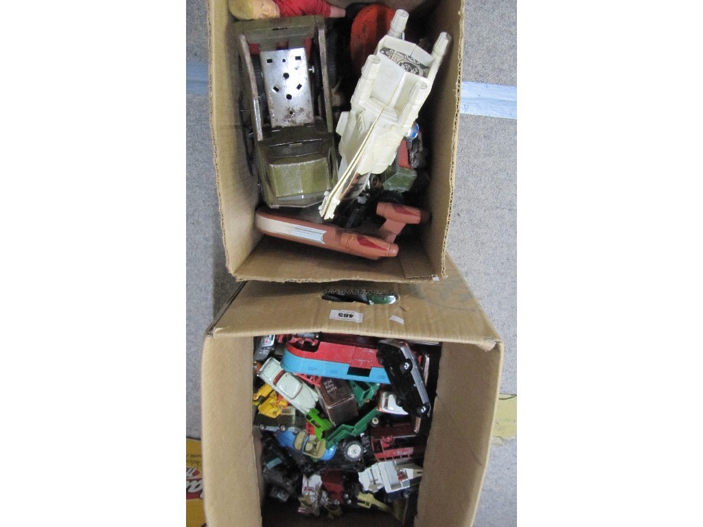 Appraisal: Lot comprising two boxes of toys