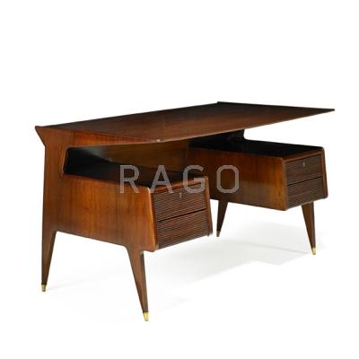 Appraisal: GUGLIELMO ULRICH - Executive desk Italy s Stained and lacquered