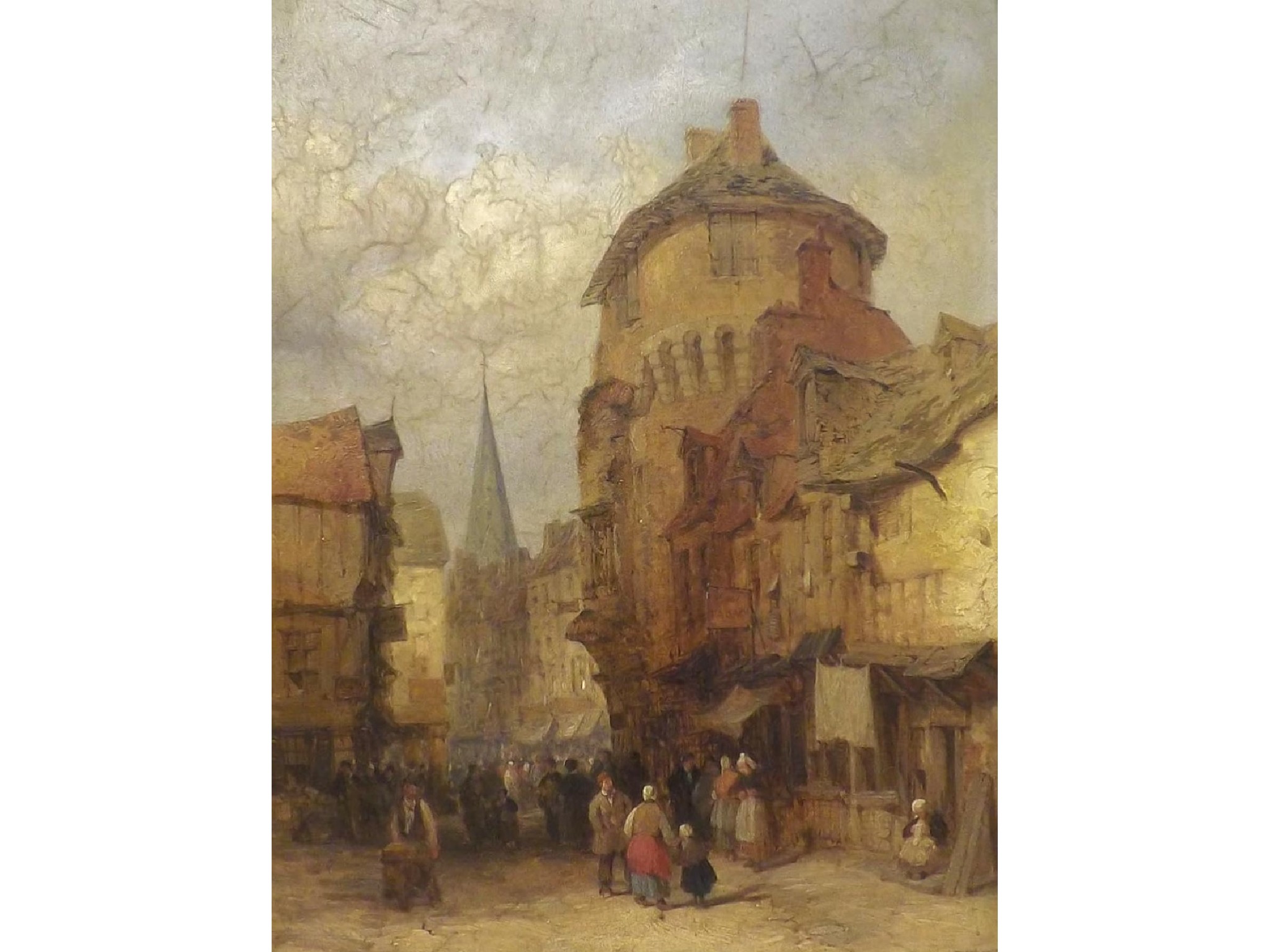 Appraisal: Lewis John Wood - - Street scene in Normandy with