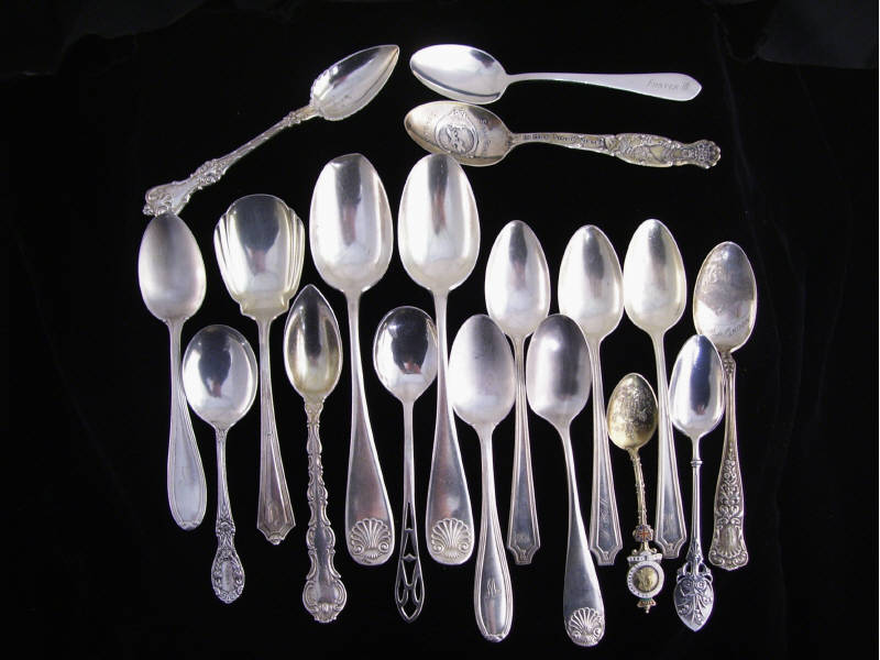 Appraisal: Misc Sterling Spoons Various shapes and sizes of spoons some