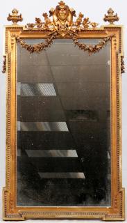 Appraisal: BAROQUE STYLE GILT WOOD AND GESSO MIRROR BAROQUE STYLE GILT