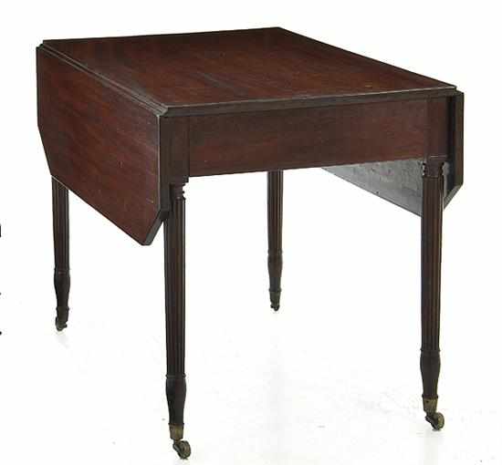 Appraisal: New York Federal mahogany drop-leaf table school of Duncan Phyfe