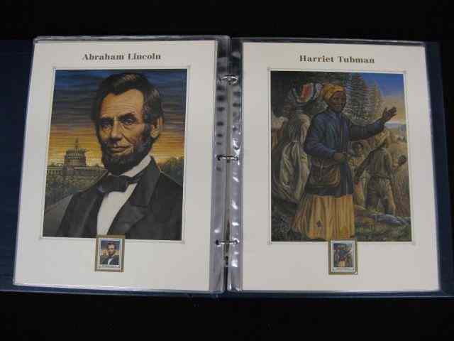 Appraisal: Civil War Fine Art Collector Panels mint stamps panels in