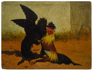 Appraisal: William Baird French American - four oil on board cock