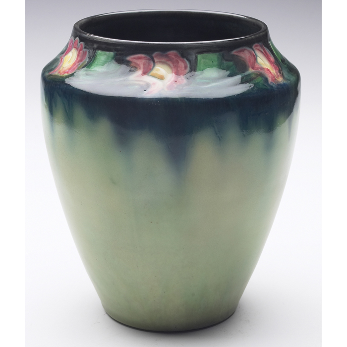 Appraisal: Rookwood vase shouldered form in an unusual green matte glaze