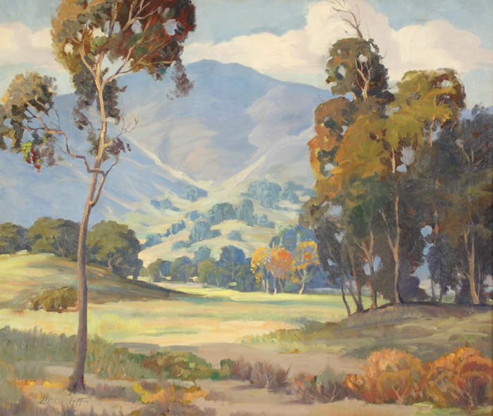 Appraisal: GEORGE SANDERS BICKERSTAFF OIL ON CANVAS California - California foothill