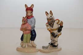 Appraisal: TWO DOULTON BUNNYKINS SLAPSHOT DONT LET GO