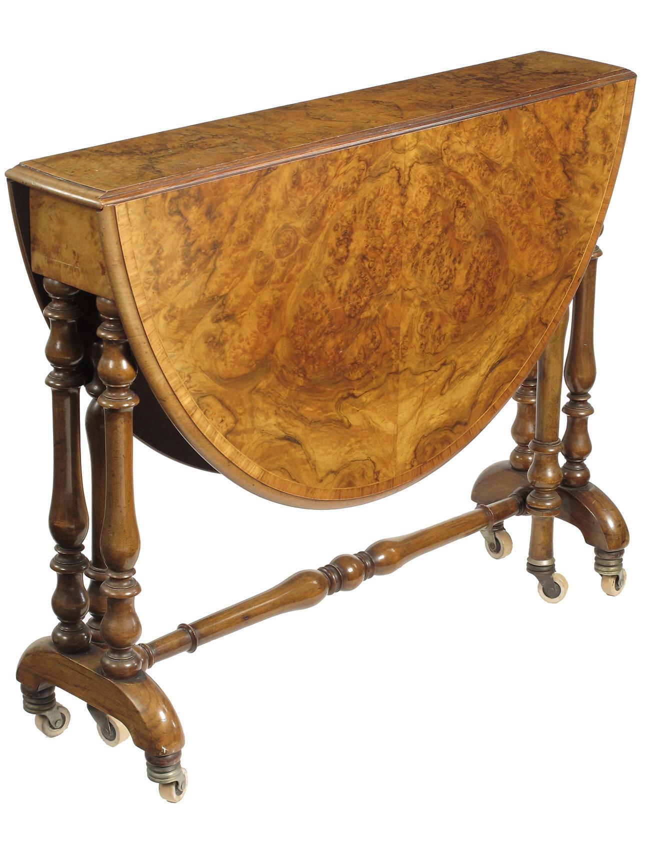 Appraisal: A th century walnut Sutherland table