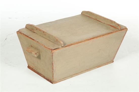 Appraisal: DOUGH BOX American th century pine and poplar Dovetailed box