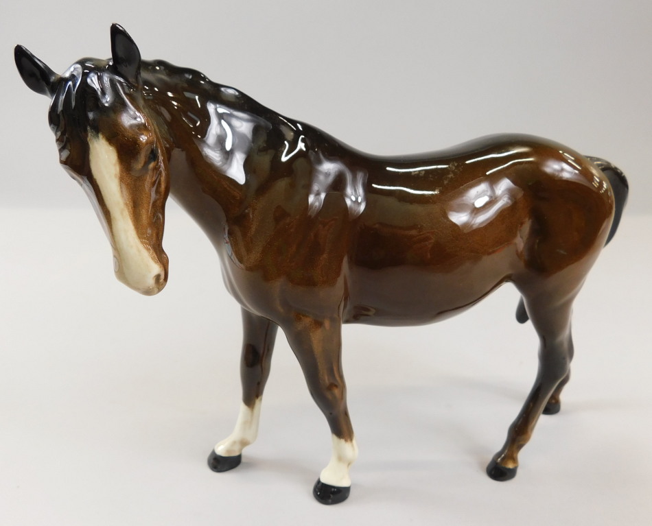 Appraisal: A Beswick model of a horse with black Beswick circular