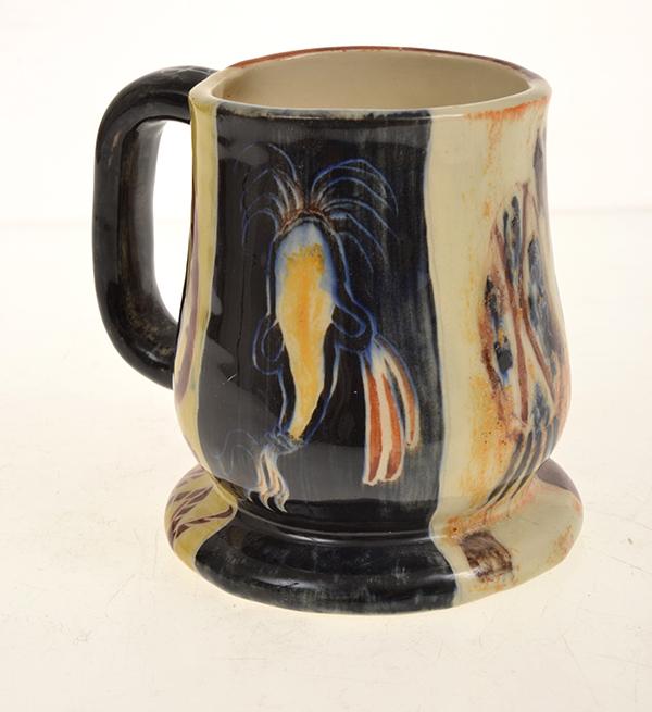 Appraisal: POTTERY MOSMAN PAINTED TEA MUG CM HIGH