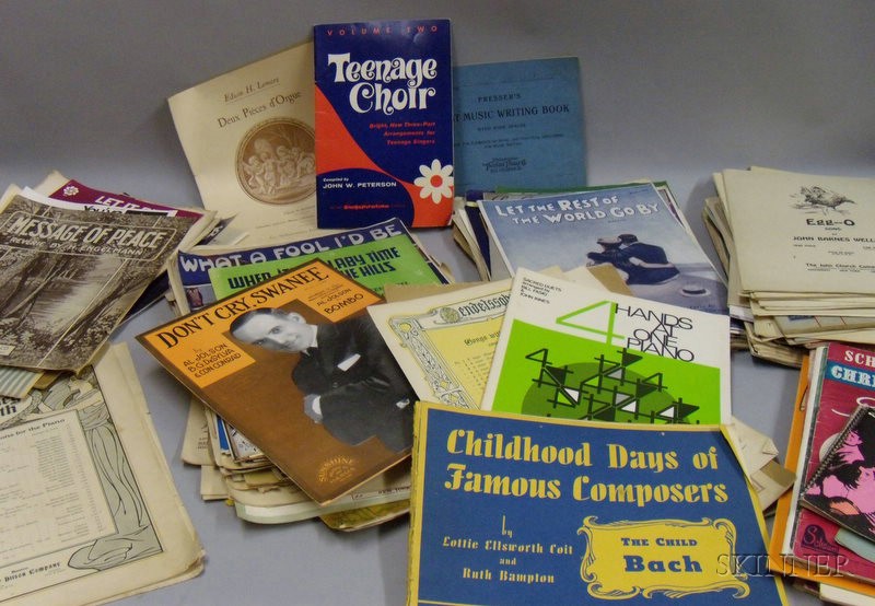 Appraisal: Collection of th Century Sheet Music approximately pieces