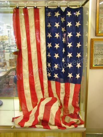 Appraisal: Civil War Star American Flag used by the U S