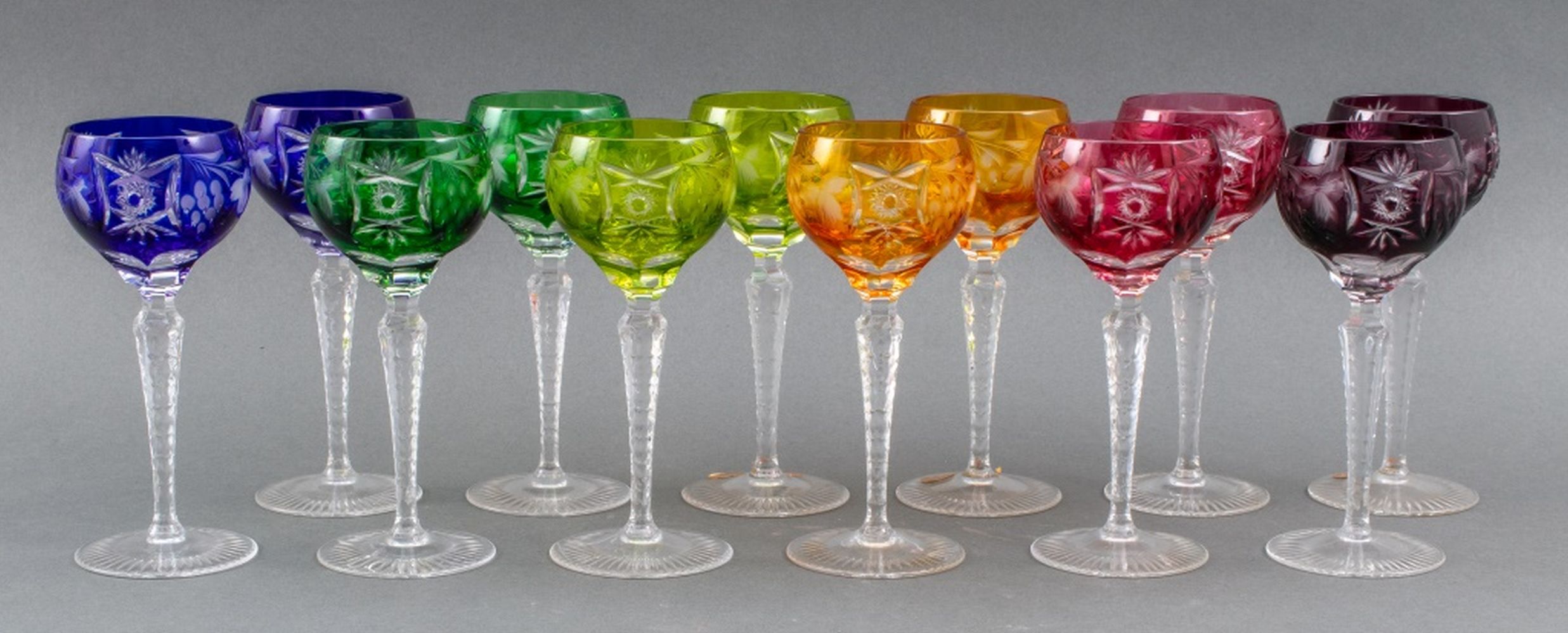 Appraisal: NACHTMANN TRAUBE CUT CRYSTAL WINE GLASSES Set of twelve Nachtmann