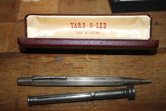 Appraisal: A YARD-O-LED SILVER PENCIL with engine turned decoration in original