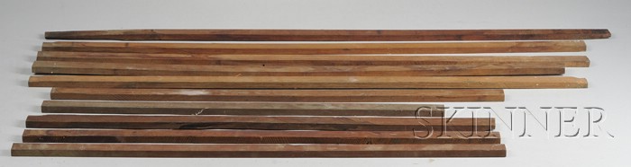 Appraisal: Ten Rectangular Pernambuco Violin Bow Blanks lengths to in