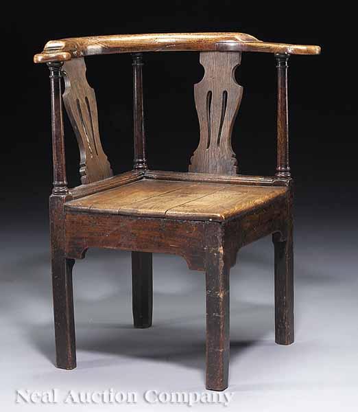 Appraisal: A George III Carved Roundabout Chair late th c vasiform