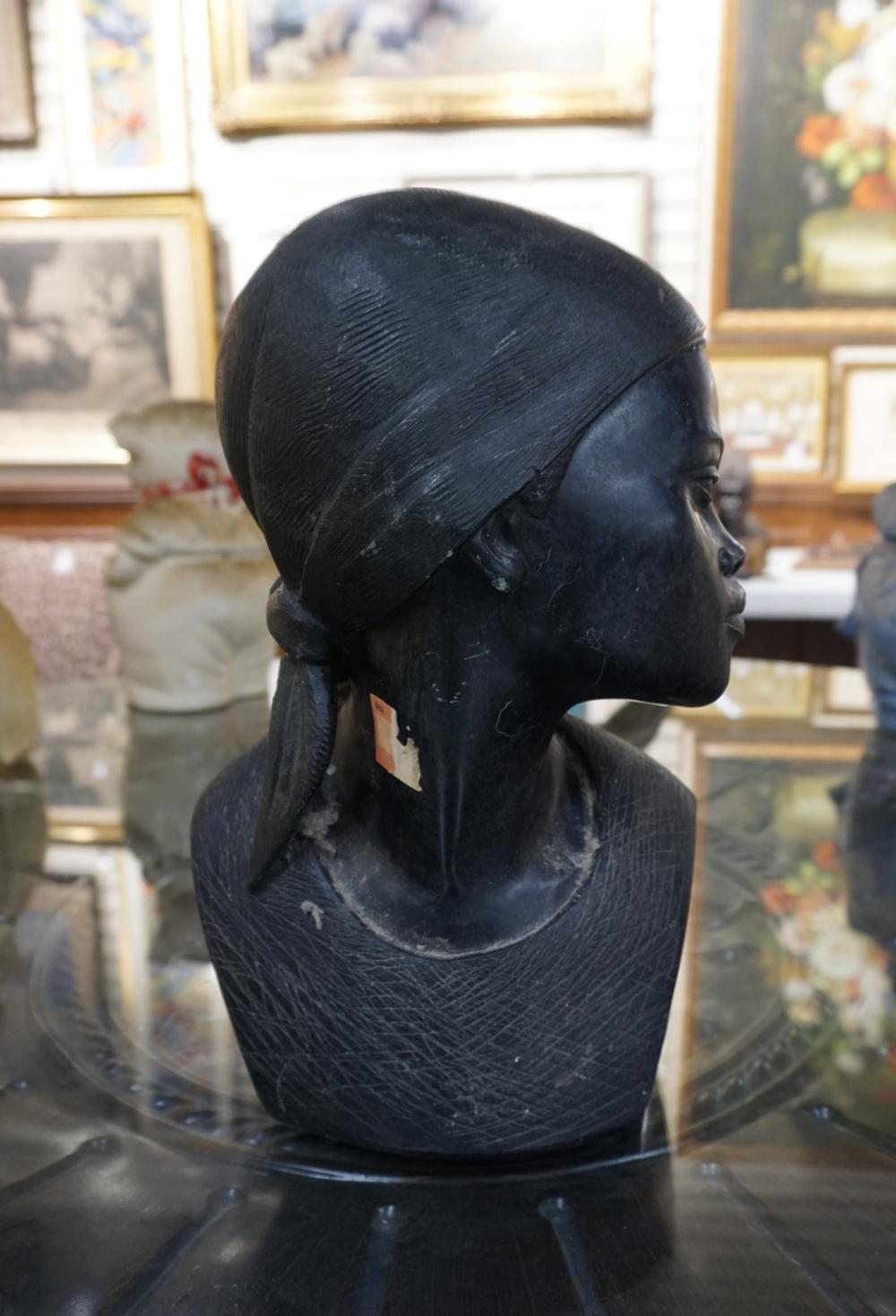 Appraisal: CASPER DARARE SOUTH AFRICAN - BUST OF A WOMAN CARVED