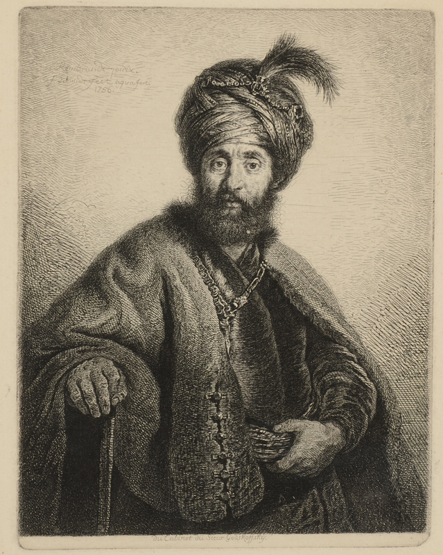 Appraisal: SCHMIDT Georg German - ''The Persian'' Etching after an oil