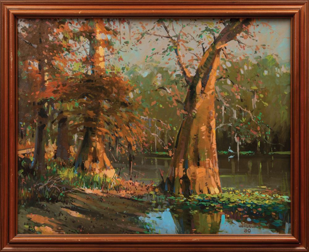 Appraisal: Don Wright American Louisiana - Fall Landscape oil on canvas