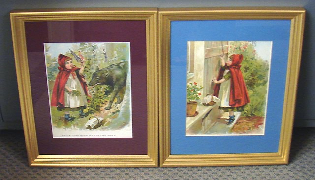 Appraisal: Pair of framed original old lithographs both copyright dated Pull