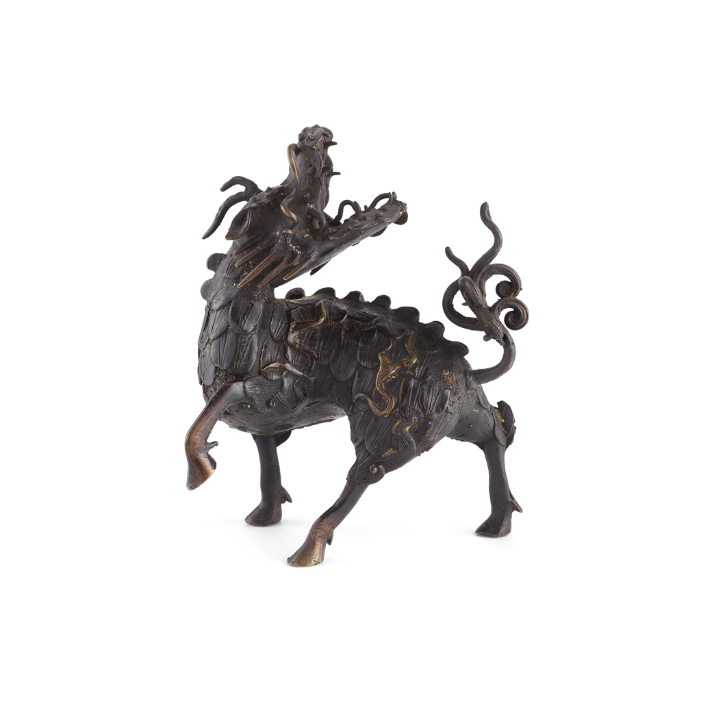 Appraisal: BRONZE MODEL OF A KIRIN MEIJI PERIOD the mythical beast