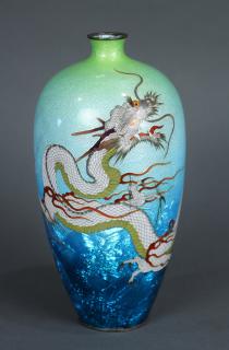 Appraisal: Japanese Cloisonne Vase of Ota Meiji Japanese cloisonne vase Meiji