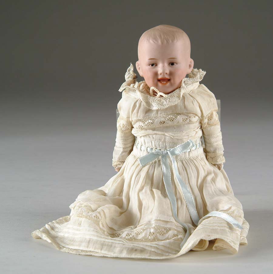 Appraisal: BISQUE SHOULDER HEAD BABY DOLL Head incised GERMANY by Gebruder